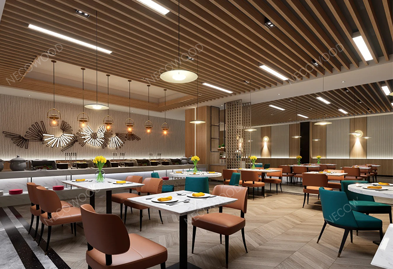 Necowood lancia i pannelli da soffitto e da parete in WPC per interni Premium per l'edilizia residenziale e commerciale globale