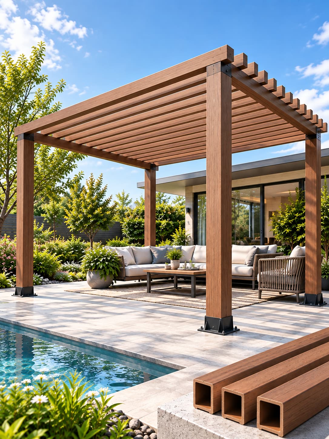 Guida strutturale per pergola in WPC: limiti di campata, progettazione del sottotelaio e confronto dei materiali