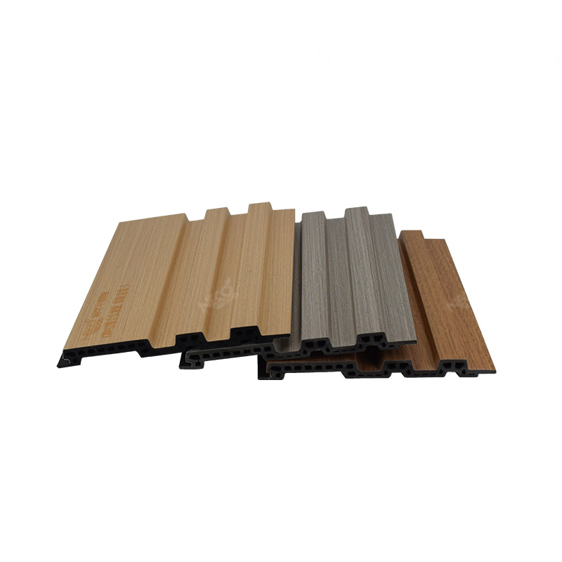 Pannello da parete scanalato WPC con accento commerciale per hotel 138 * 12 mm